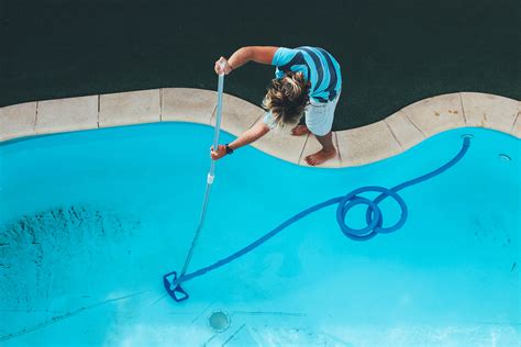 Practicing my pool cleaning skills so I can get better at it .